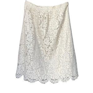 Jenny Yoo Lydia Lace Knee Length Formal Skirt In Harbor Mist Size 2